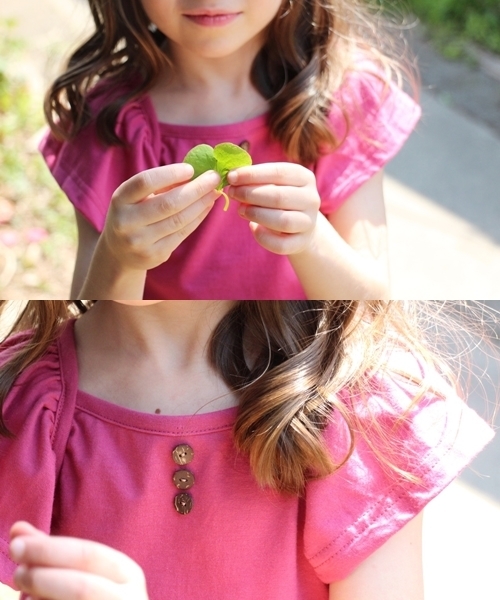 Rora（ローラ）の「Rora リリア チュニックｔ（Tシャツ/カットソー・キッズ・マスタード/プラム・110cm/100cm/120cm/90㎝/130cm/140cm/150cm）」の9枚目の写真