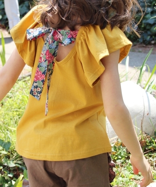 Rora（ローラ）の「Rora リリア チュニックｔ（Tシャツ/カットソー・キッズ・マスタード/プラム・110cm/100cm/120cm/90㎝/130cm/140cm/150cm）」の18枚目の写真