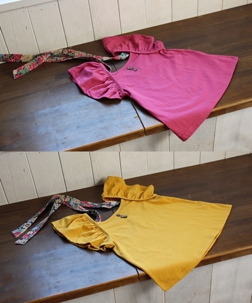 Rora（ローラ）の「Rora リリア チュニックｔ（Tシャツ/カットソー・キッズ・マスタード/プラム・110cm/100cm/120cm/90㎝/130cm/140cm/150cm）」の20枚目の写真