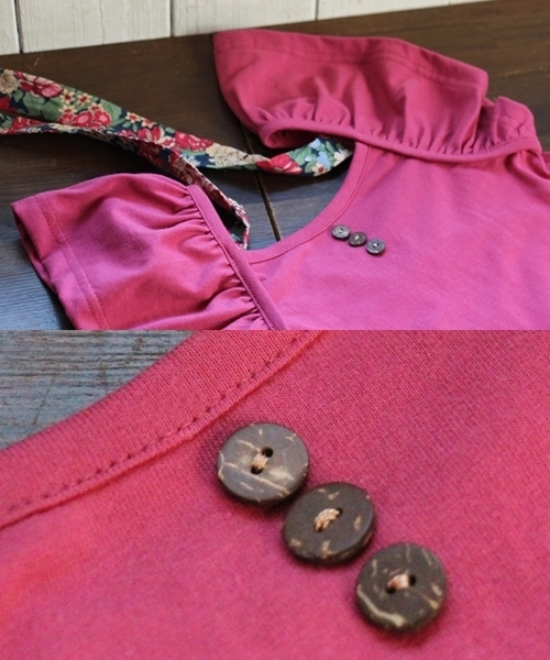 Rora（ローラ）の「Rora リリア チュニックｔ（Tシャツ/カットソー・キッズ・マスタード/プラム・110cm/100cm/120cm/90㎝/130cm/140cm/150cm）」の21枚目の写真