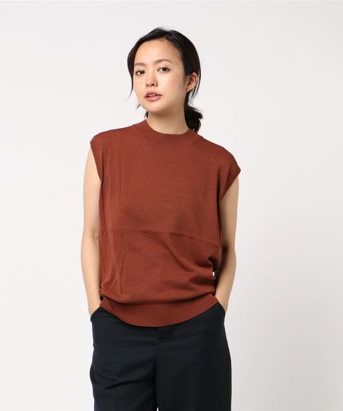 AMERICAN HOLIC(アメリカンホリック)の「・ハイネックニットノースリーブプルオーバー *(ニット/セーター・レディース・ブラック/ベージュ/ブラウン/イエロー/キャメル/グリーン/ブルー/その他7/ブルー系その他2・L/M)」の10枚目の写真