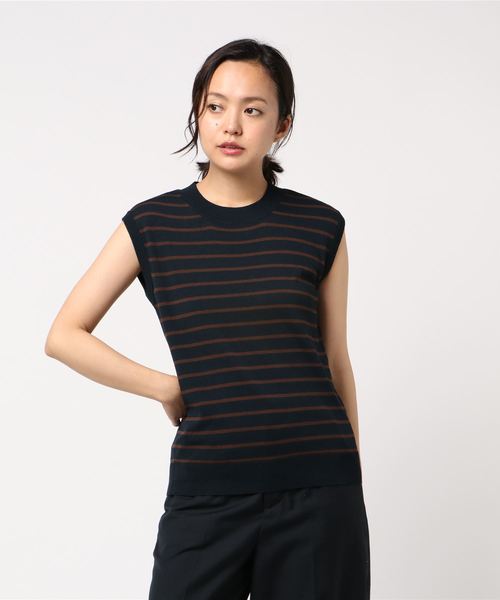 AMERICAN HOLIC(アメリカンホリック)の「・ハイネックニットノースリーブプルオーバー *(ニット/セーター・レディース・ブラック/ベージュ/ブラウン/イエロー/キャメル/グリーン/ブルー/その他7/ブルー系その他2・L/M)」の9枚目の写真