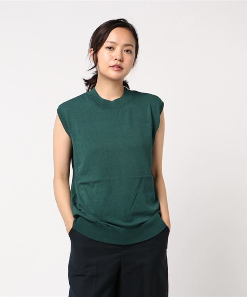 AMERICAN HOLIC(アメリカンホリック)の「・ハイネックニットノースリーブプルオーバー *(ニット/セーター・レディース・ブラック/ベージュ/ブラウン/イエロー/キャメル/グリーン/ブルー/その他7/ブルー系その他2・L/M)」の5枚目の写真