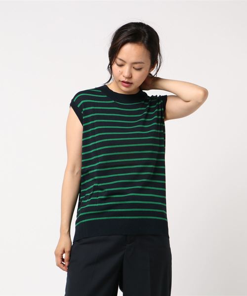 AMERICAN HOLIC(アメリカンホリック)の「・ハイネックニットノースリーブプルオーバー *(ニット/セーター・レディース・ブラック/ベージュ/ブラウン/イエロー/キャメル/グリーン/ブルー/その他7/ブルー系その他2・L/M)」の7枚目の写真