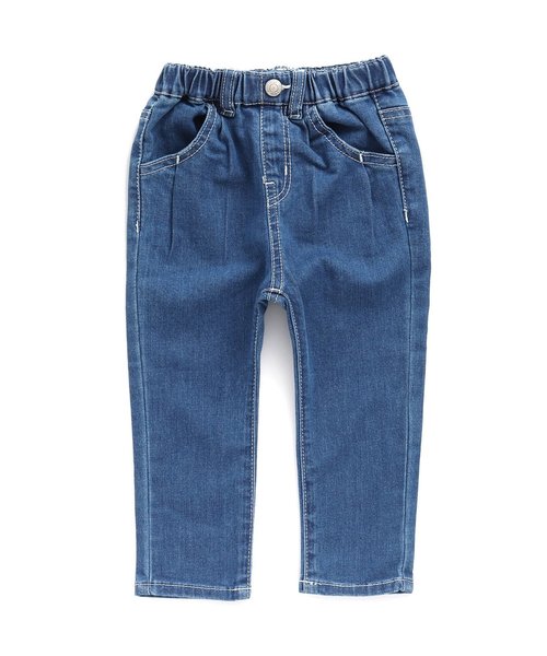 apres les cours（アプレレクール）の「テーパードデニムパンツ 10分丈（デニムパンツ・キッズ・ネイビー/ブルー・130/140/120/80/100/110/90）」の10枚目の写真