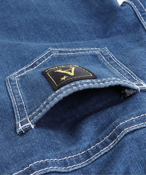 apres les cours（アプレレクール）の「テーパードデニムパンツ 10分丈（デニムパンツ・キッズ・ネイビー/ブルー・130/140/120/80/100/110/90）」の18枚目の写真