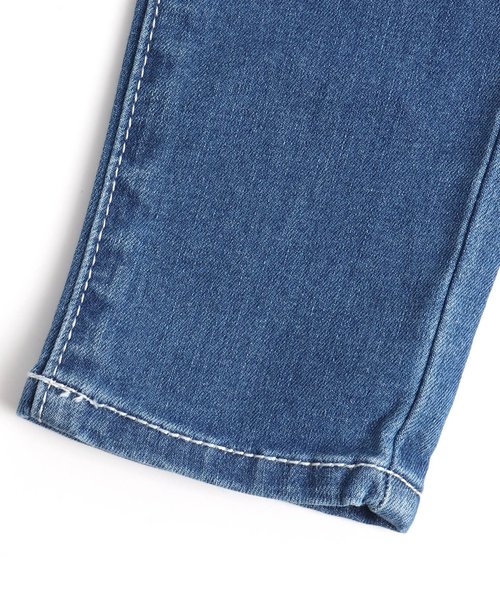 apres les cours（アプレレクール）の「テーパードデニムパンツ 10分丈（デニムパンツ・キッズ・ネイビー/ブルー・130/140/120/80/100/110/90）」の19枚目の写真