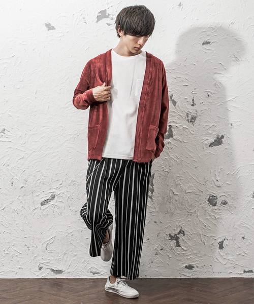 MinoriTY（マイノリティ）の「ベロアカーディガン（カーディガン/ボレロ・メンズ・杢グレー/ワイン/キャメル/ダークブルー・M/L）」の18枚目の写真