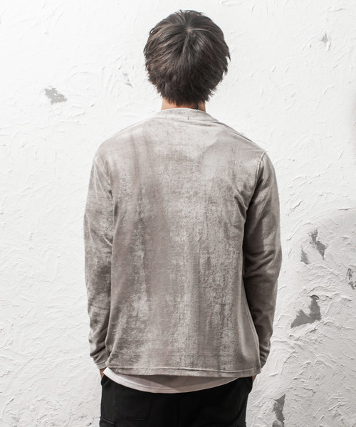 MinoriTY（マイノリティ）の「ベロアカーディガン（カーディガン/ボレロ・メンズ・杢グレー/ワイン/キャメル/ダークブルー・M/L）」の5枚目の写真