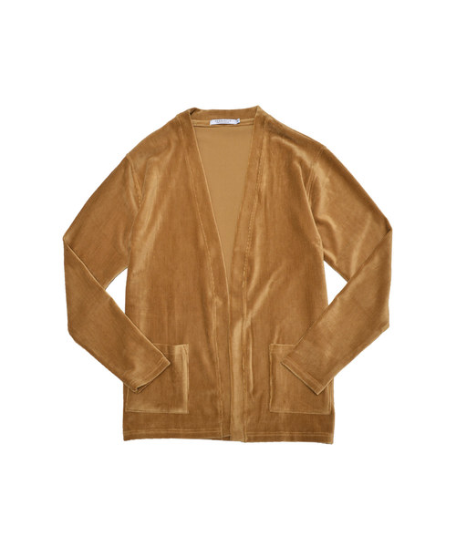 MinoriTY（マイノリティ）の「ベロアカーディガン（カーディガン/ボレロ・メンズ・杢グレー/ワイン/キャメル/ダークブルー・M/L）」の8枚目の写真