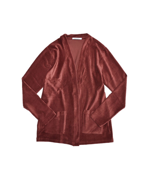 MinoriTY（マイノリティ）の「ベロアカーディガン（カーディガン/ボレロ・メンズ・杢グレー/ワイン/キャメル/ダークブルー・M/L）」の9枚目の写真