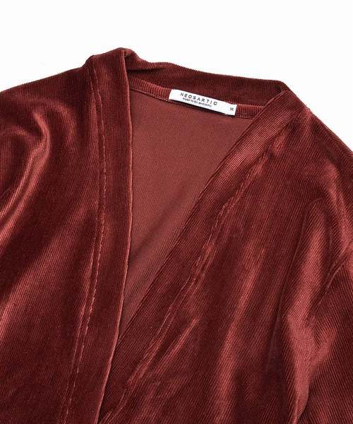 MinoriTY（マイノリティ）の「ベロアカーディガン（カーディガン/ボレロ・メンズ・杢グレー/ワイン/キャメル/ダークブルー・M/L）」の10枚目の写真