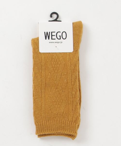 WEGO（ウィゴー）の「WEGO/ケーブル編みソックス（ソックス/靴下・レディース・ダークグリーン/レッド/ブラック/グレー/ブラウン/パープル/マスタード/ピンク/ホワイト・FREE）」の7枚目の写真
