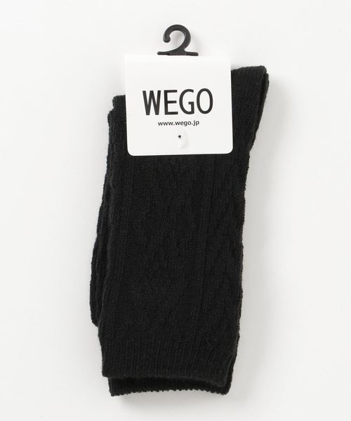 WEGO（ウィゴー）の「WEGO/ケーブル編みソックス（ソックス/靴下・レディース・ダークグリーン/レッド/ブラック/グレー/ブラウン/パープル/マスタード/ピンク/ホワイト・FREE）」の3枚目の写真