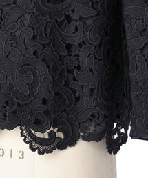 ♡美品♡ ドゥロワー　レースノーカラージャケット　花柄　ネイビー　定価16万 Drawer ドゥロワー レースノーカラージャケット Drawer（ドゥロワー