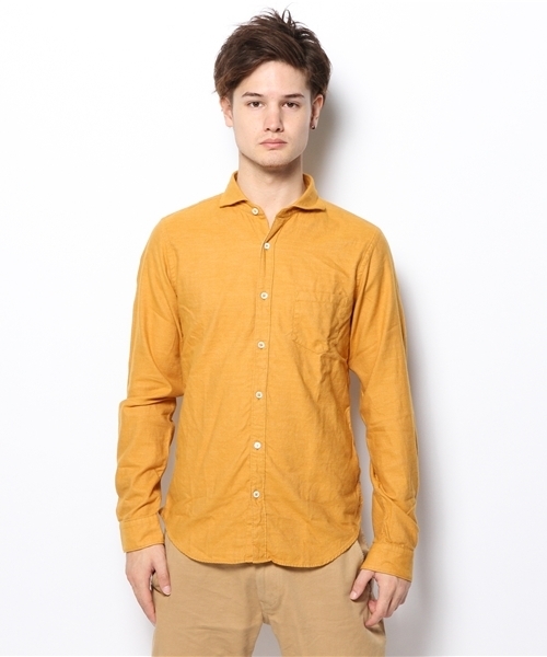 SHIPS JET BLUE(シップスジェットブルー)の「JB: Wフェイス/ホリゾンタルカラーシャツ 13AW(シャツ/ブラウス・メンズ・ナチュラル/イエロー・SMALL/MEDIUM/LARGE)」の3枚目の写真