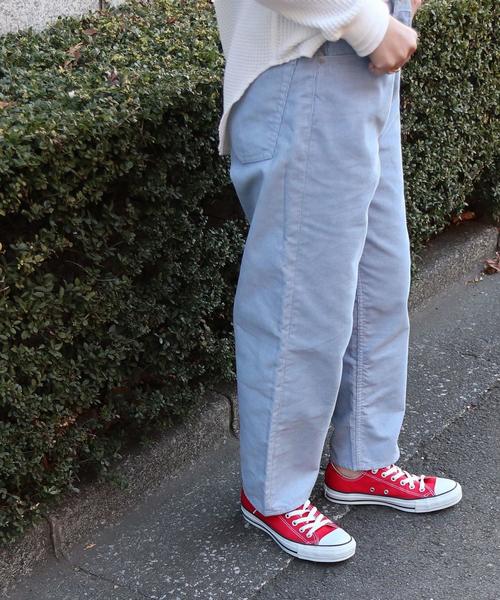 coen（コーエン）の「コーデュロイハイウエスト5ポケットパンツ（その他パンツ・レディース・オフホワイト/ライトブルー/ライラック・MEDIUM/SMALL/LARGE）」の3枚目の写真