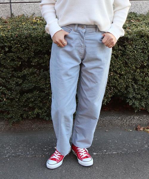 coen（コーエン）の「コーデュロイハイウエスト5ポケットパンツ（その他パンツ・レディース・オフホワイト/ライトブルー/ライラック・MEDIUM/SMALL/LARGE）」の4枚目の写真
