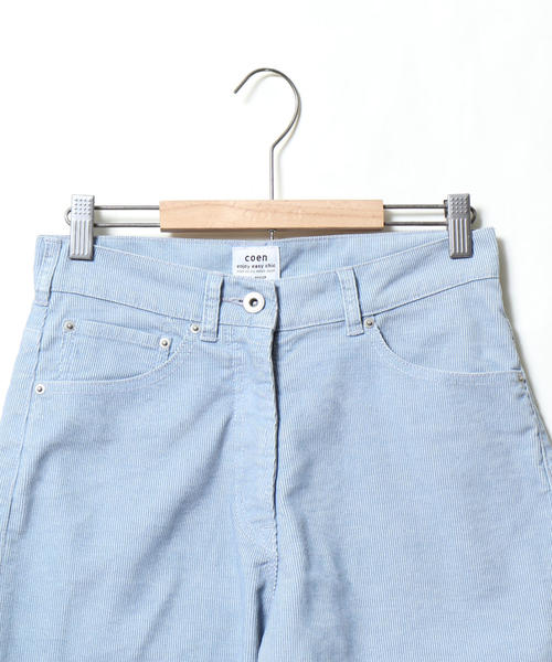 coen（コーエン）の「コーデュロイハイウエスト5ポケットパンツ（その他パンツ・レディース・オフホワイト/ライトブルー/ライラック・MEDIUM/SMALL/LARGE）」の8枚目の写真