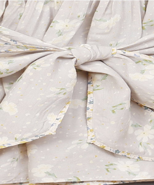 FURFUR（ファーファー）の「ミニフラワーミックスブラウス（シャツ/ブラウス・レディース・ライトグレー/ブラック・FREE）」の5枚目の写真