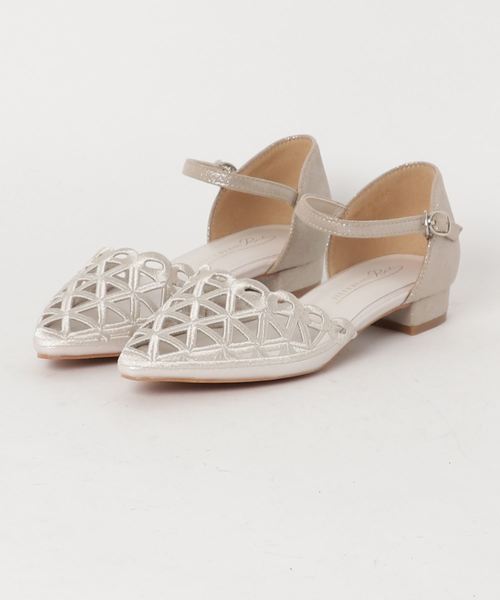JELLY BEANS（ジェリービーンズ）の「カットワークセパレートパンプス(115-7142)JELLY BEANS Riche(ジェリービーンズ リッシェ)（パンプス・レディース・ブラック/レッド/グリーン/ライトベージュ・S/M/L）」の3枚目の写真