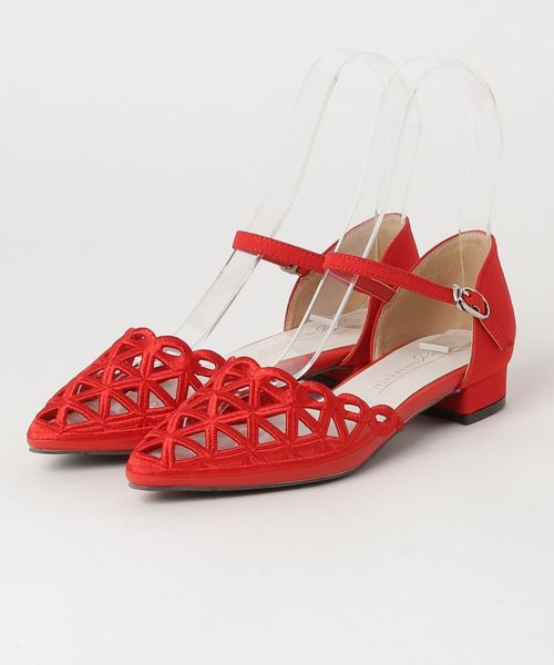 JELLY BEANS（ジェリービーンズ）の「カットワークセパレートパンプス(115-7142)JELLY BEANS Riche(ジェリービーンズ リッシェ)（パンプス・レディース・ブラック/レッド/グリーン/ライトベージュ・S/M/L）」の7枚目の写真