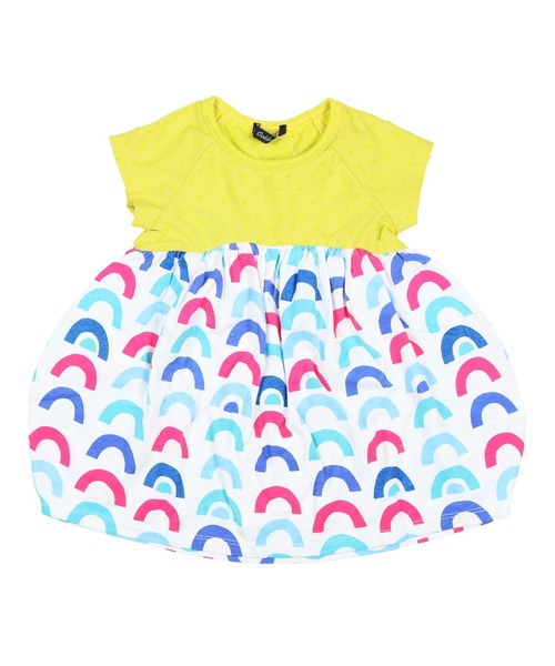 Caldia（カルディア）の「天竺グリッターレインボーワンピース（ワンピース・キッズ・ホワイト/イエロー・80/120/140/100/110/90/130）」の8枚目の写真