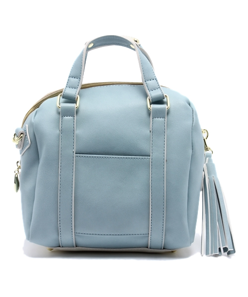 Cartonnage（カルトナージュ）の「【mini5月号　P.129掲載】松本アキさん着用商品 【LEGATO LARGO】ミニボストン2WAYショルダー（ボストンバッグ・レディース・ホワイト/サックスブルー/ライトピンク・FREE）」の3枚目の写真