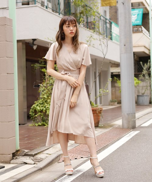 LIPSERVICE(リップサービス)の「ラッフルスリーブミディフレアワンピース(ワンピース・レディース・オレンジ/ブラウン/ベージュ・M/S)」の11枚目の写真