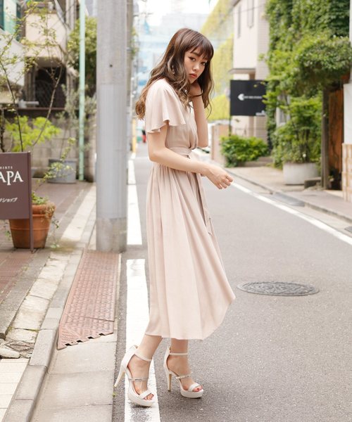 LIPSERVICE(リップサービス)の「ラッフルスリーブミディフレアワンピース(ワンピース・レディース・オレンジ/ブラウン/ベージュ・M/S)」の16枚目の写真