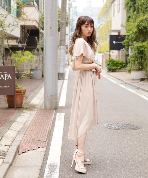 LIPSERVICE(リップサービス)の「ラッフルスリーブミディフレアワンピース(ワンピース・レディース・オレンジ/ブラウン/ベージュ・M/S)」の10枚目の写真