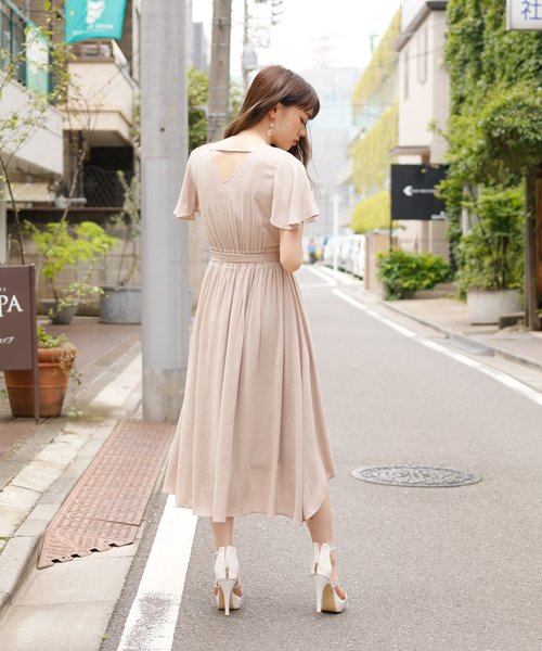 LIPSERVICE(リップサービス)の「ラッフルスリーブミディフレアワンピース(ワンピース・レディース・オレンジ/ブラウン/ベージュ・M/S)」の12枚目の写真