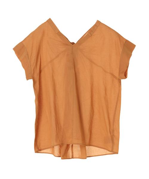 AMERICAN HOLIC（アメリカンホリック）の「Vネックバックねじりブラウス（シャツ/ブラウス・レディース・オフホワイト/ピンクベージュ/キャメル/ブラック/ストライプ/チェック/ブルー系その他5/その他5・FREE）」の20枚目の写真