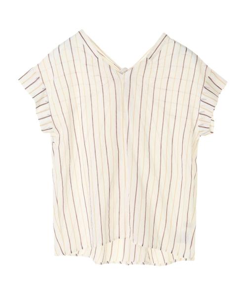 AMERICAN HOLIC（アメリカンホリック）の「Vネックバックねじりブラウス（シャツ/ブラウス・レディース・オフホワイト/ピンクベージュ/キャメル/ブラック/ストライプ/チェック/ブルー系その他5/その他5・FREE）」の22枚目の写真