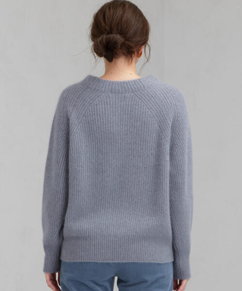 green label relaxing（グリーンレーベルリラクシング）の「◆CFC ヘアリー ボトルネック ニット ※（ニット/セーター・レディース・イエロー/ネイビー/ナチュラル/ライトブルー/ライトグレー・FREE）」の6枚目の写真