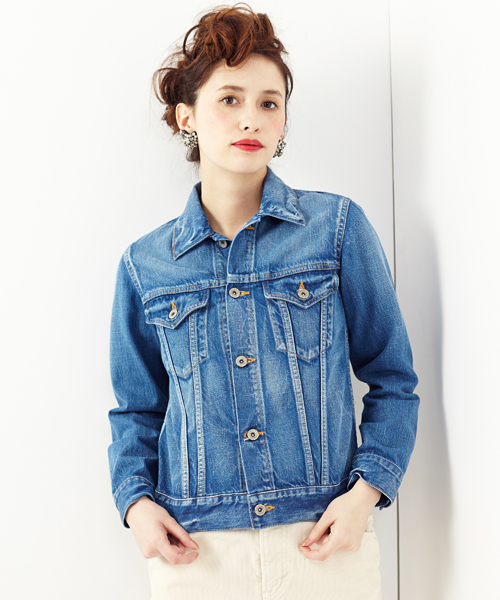 Another Edition(アナザーエディション)の「AE DENIM G-JKT◆(デニムジャケット・レディース・ライトブルー/コバルトブルー・SMALL/MEDIUM)」の6枚目の写真