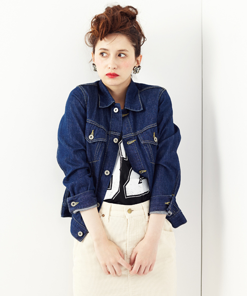 Another Edition(アナザーエディション)の「AE DENIM G-JKT◆(デニムジャケット・レディース・ライトブルー/コバルトブルー・SMALL/MEDIUM)」の7枚目の写真