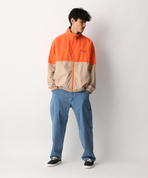 FILA(フィラ)の「【FILA】トラックジャケット/843993(ナイロンジャケット・メンズ・オレンジ/ライトパープル・MEDIUM/LARGE)」の3枚目の写真
