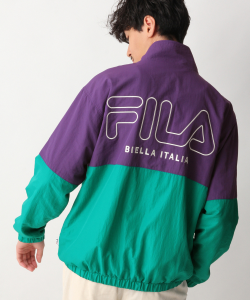 FILA(フィラ)の「【FILA】トラックジャケット/843993(ナイロンジャケット・メンズ・オレンジ/ライトパープル・MEDIUM/LARGE)」の6枚目の写真