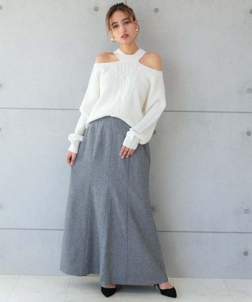 Jewelobe(ジュエローブ)の「ツイードマキシマーメイドスカート(スカート・レディース・ブラウン/グレー/グレー系その他・S/M)」の22枚目の写真