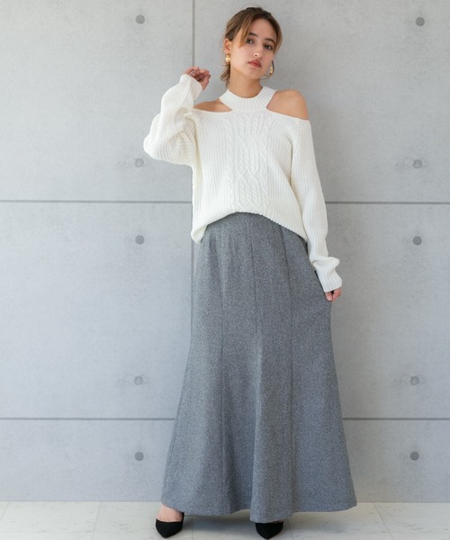Jewelobe(ジュエローブ)の「ツイードマキシマーメイドスカート(スカート・レディース・ブラウン/グレー/グレー系その他・S/M)」の20枚目の写真
