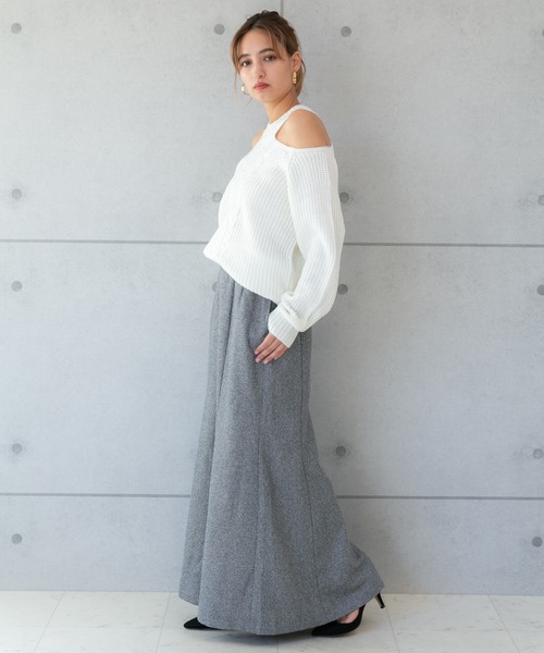 Jewelobe(ジュエローブ)の「ツイードマキシマーメイドスカート(スカート・レディース・ブラウン/グレー/グレー系その他・S/M)」の18枚目の写真