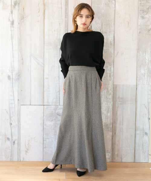 Jewelobe(ジュエローブ)の「ツイードマキシマーメイドスカート(スカート・レディース・ブラウン/グレー/グレー系その他・S/M)」の12枚目の写真