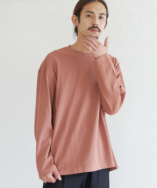 Ressaca（レサーカ）の「Big Silhouette Long Sleeve TEE/オーバーサイズ 長袖カットソー Tシャツ（Tシャツ/カットソー・メンズ・ブラック/テラコッタ/グリーン/ライトブルー/ホワイト・M/L）」の4枚目の写真
