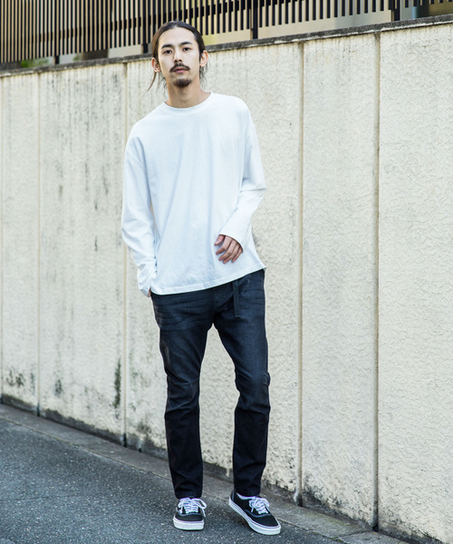 Ressaca（レサーカ）の「Big Silhouette Long Sleeve TEE/オーバーサイズ 長袖カットソー Tシャツ（Tシャツ/カットソー・メンズ・ブラック/テラコッタ/グリーン/ライトブルー/ホワイト・M/L）」の19枚目の写真