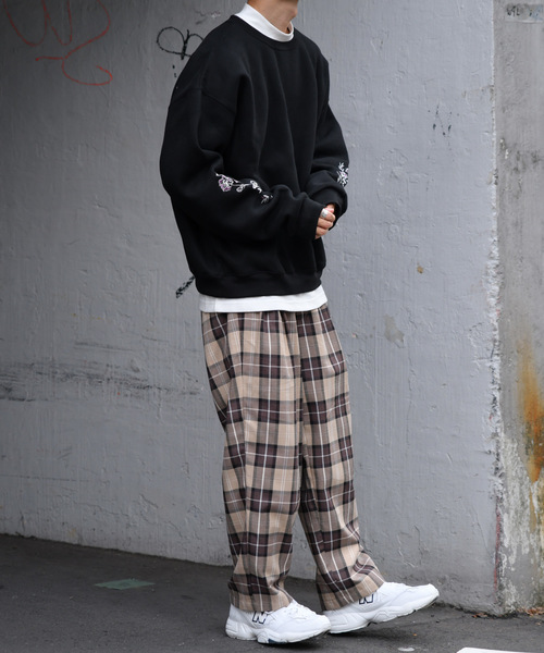 kutir（クティール）の「袖刺繍ウラキモウスウェット（Tシャツ/カットソー・メンズ・チャコールグレー/ブラック/ボルドー・MEDIUM/LARGE）」の5枚目の写真