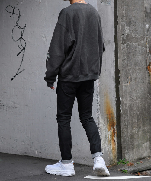 kutir（クティール）の「袖刺繍ウラキモウスウェット（Tシャツ/カットソー・メンズ・チャコールグレー/ブラック/ボルドー・MEDIUM/LARGE）」の14枚目の写真