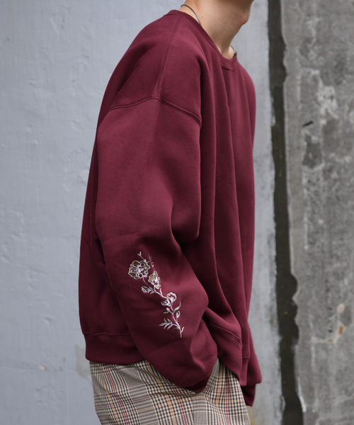 kutir（クティール）の「袖刺繍ウラキモウスウェット（Tシャツ/カットソー・メンズ・チャコールグレー/ブラック/ボルドー・MEDIUM/LARGE）」の22枚目の写真