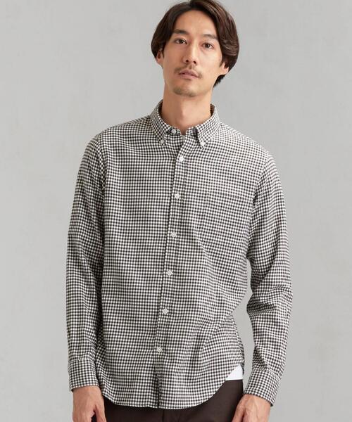 green label relaxing(グリーンレーベルリラクシング)の「NM ビエラギンガムボタンダウン シャツ(シャツ/ブラウス・メンズ・ダークグリーン/ダークブラウン/ネイビー・LARGE/X-LARGE/SMALL/MEDIUM)」の2枚目の写真
