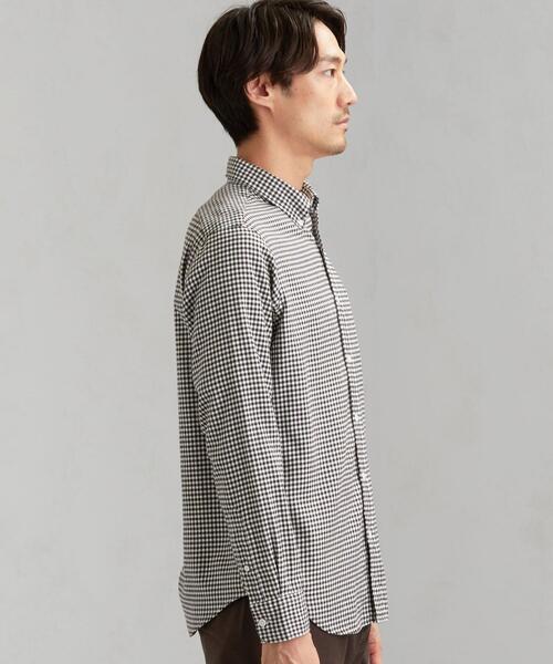 green label relaxing(グリーンレーベルリラクシング)の「NM ビエラギンガムボタンダウン シャツ(シャツ/ブラウス・メンズ・ダークグリーン/ダークブラウン/ネイビー・LARGE/X-LARGE/SMALL/MEDIUM)」の4枚目の写真